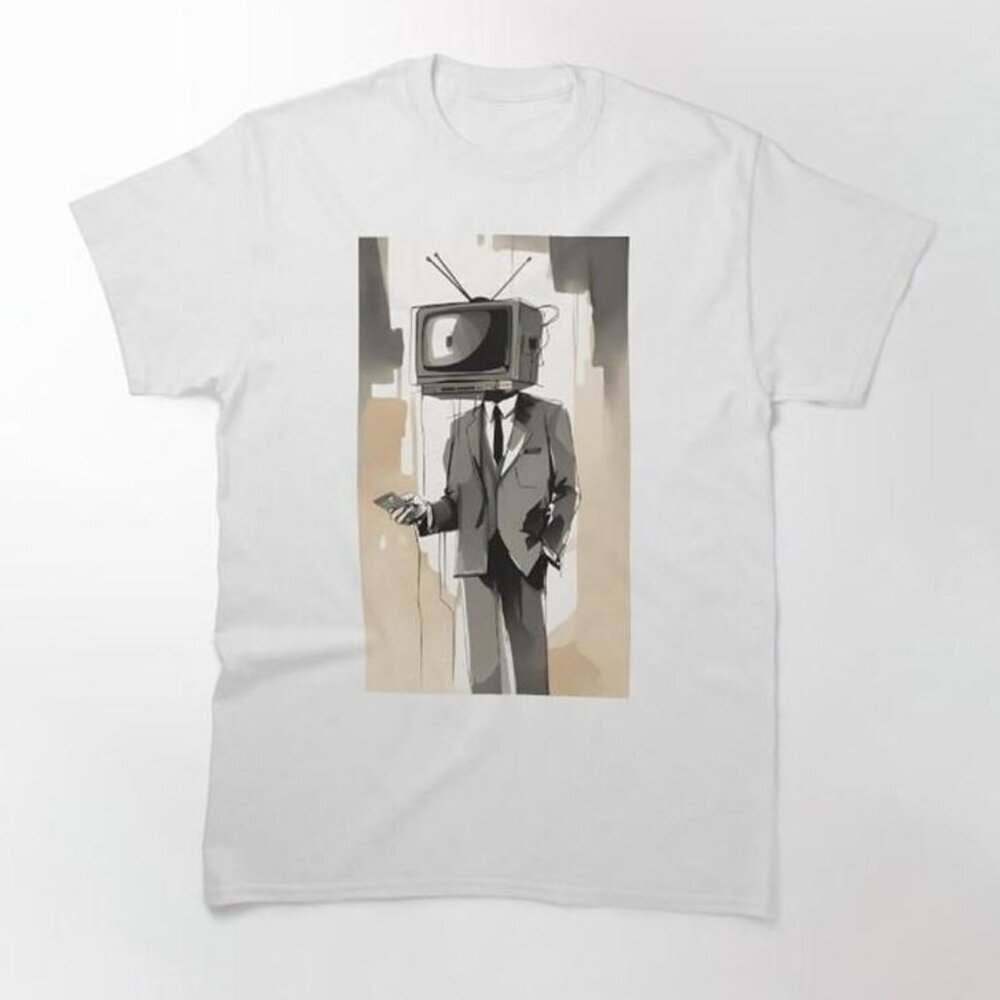 TV Head Classic Graphic Parent Cozy Outfit Streetwear Fan Unisex T-Shirt 91